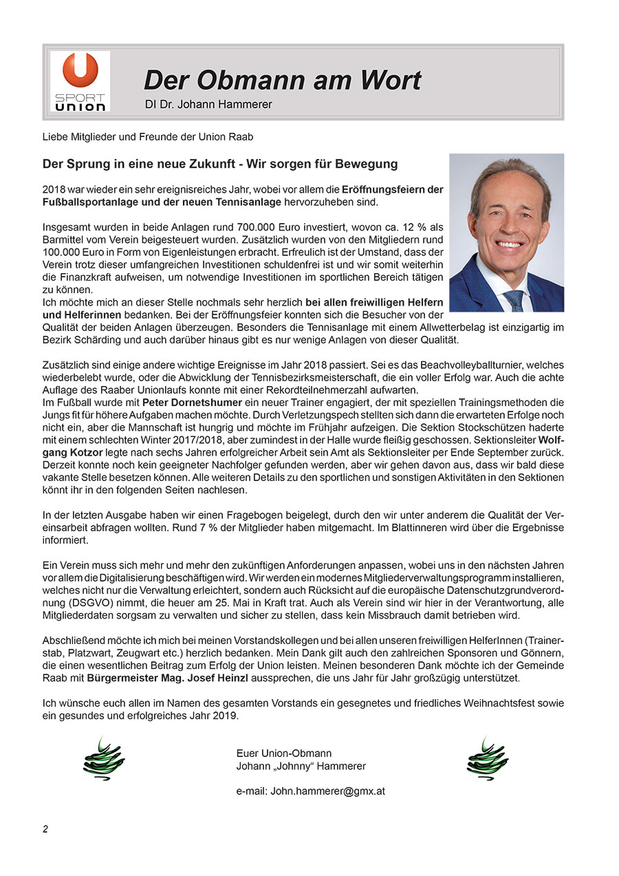 Unionzeitung 2018 - Seite 02