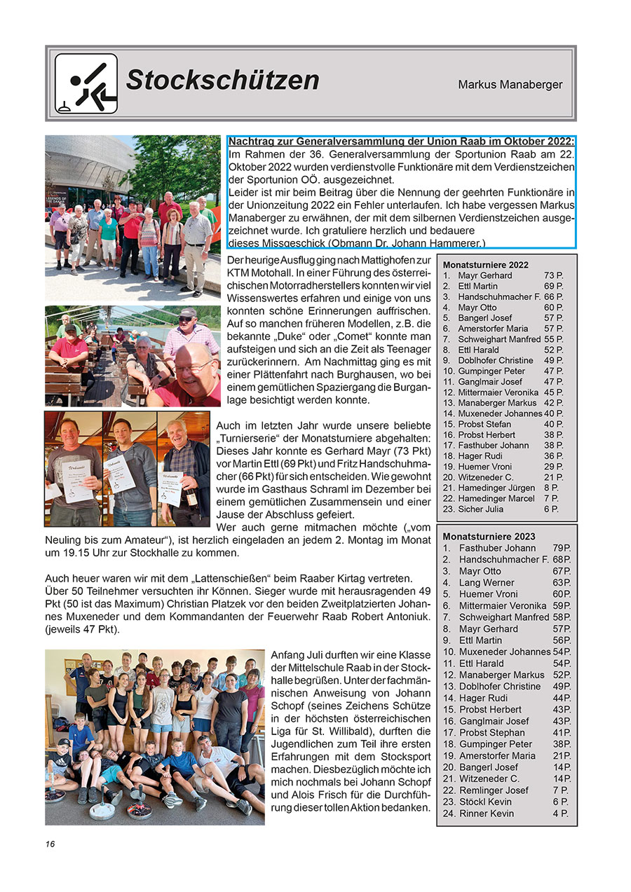 Unionzeitung 2023 - Seite 16